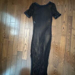 Long mesh dress coverup